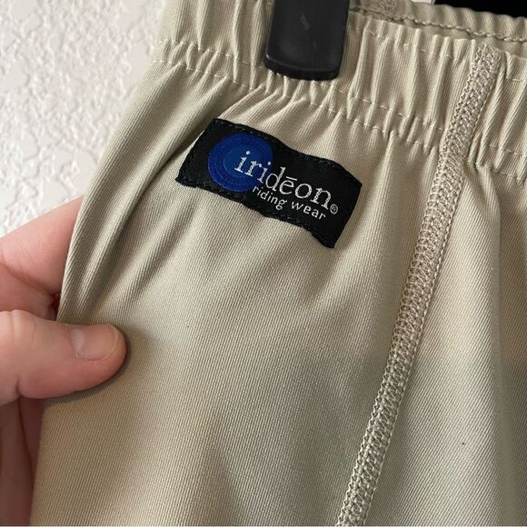 Iridēon Tan Equestrian Leggings Suede Patch Size Medium - Picture 3 of 5